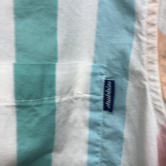 Chubbies 1/2 Button But Short Sleeve Striped Shirt Mens Size Medium Retro Pocket - Picture 5 of 10